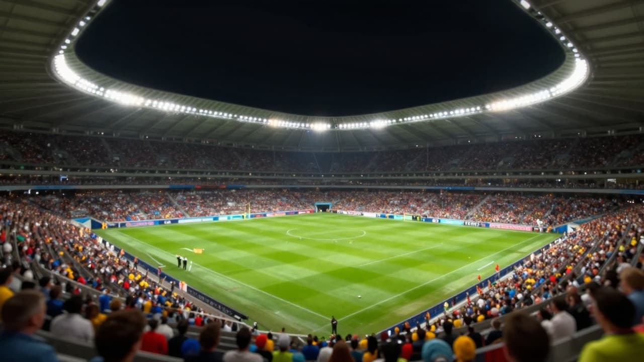Match under the floodlights