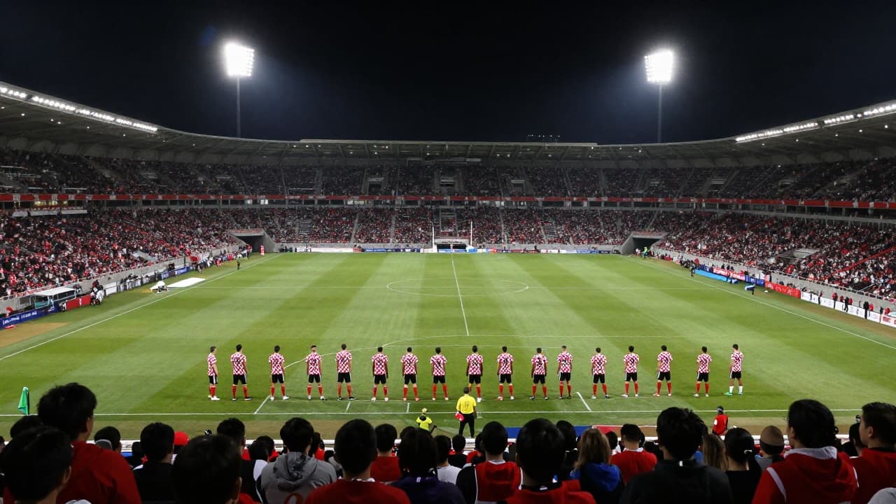Stadion pun navijača i sudac na terenu