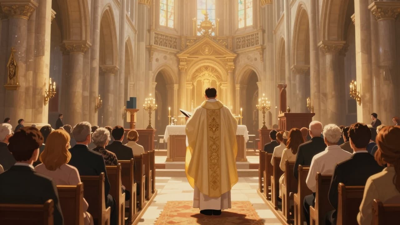 Bishop awards medals to the faithful