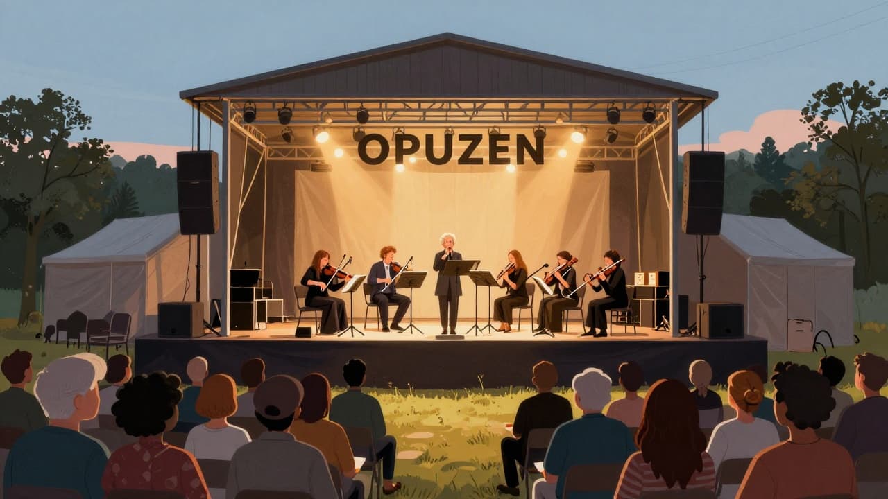 Koncert na otvorenom s glazbenicima