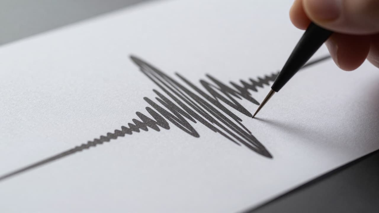 Seismograph records earthquake