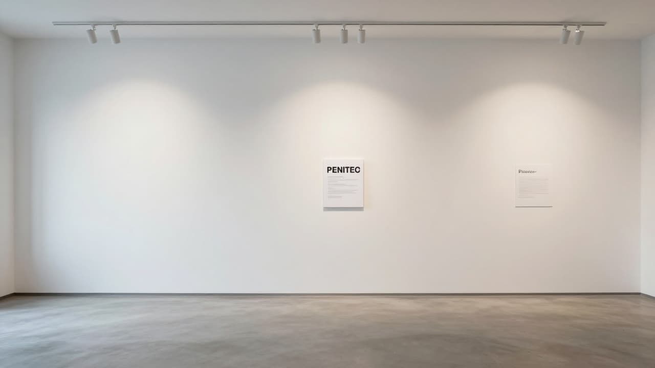 Prazna galerijska sala s obavijestima
