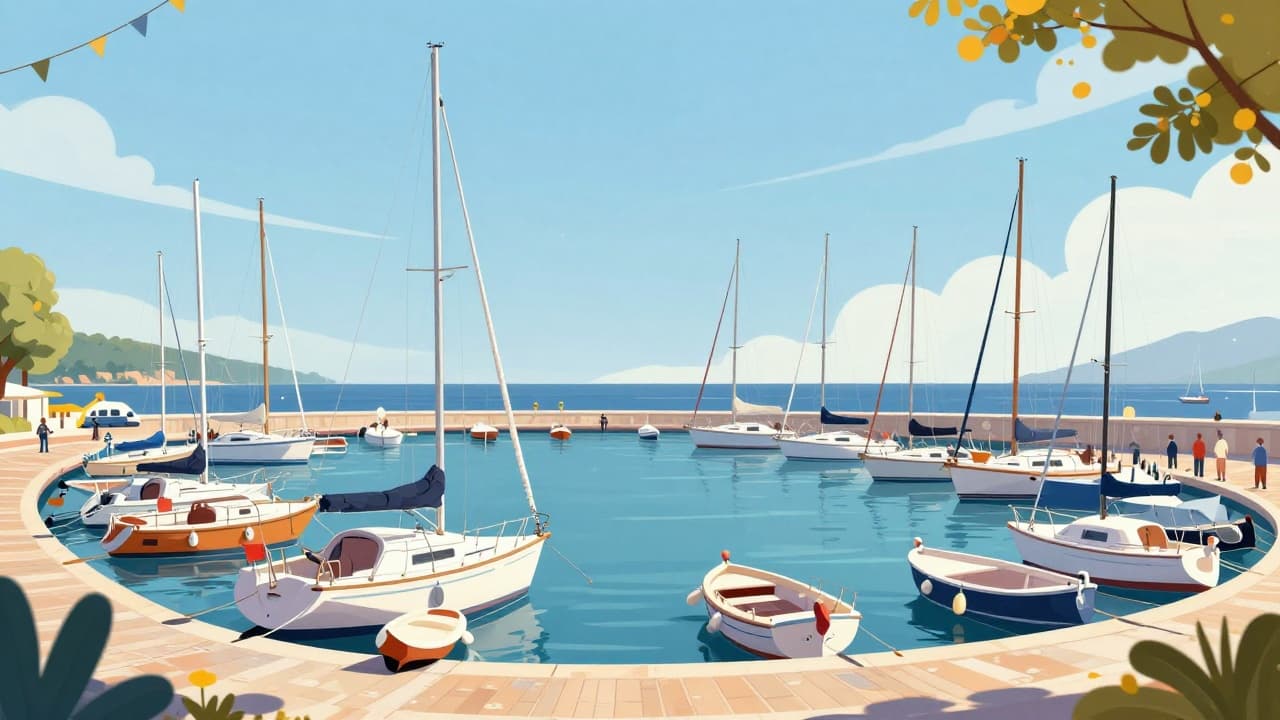 Sailing on a sunny sea