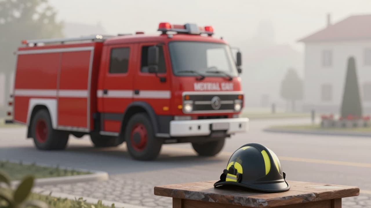Vatrogasna kaciga na spomeniku