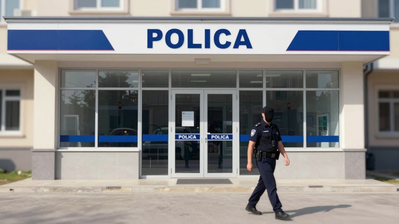 Ulaz u policijsku postaju u Tirani