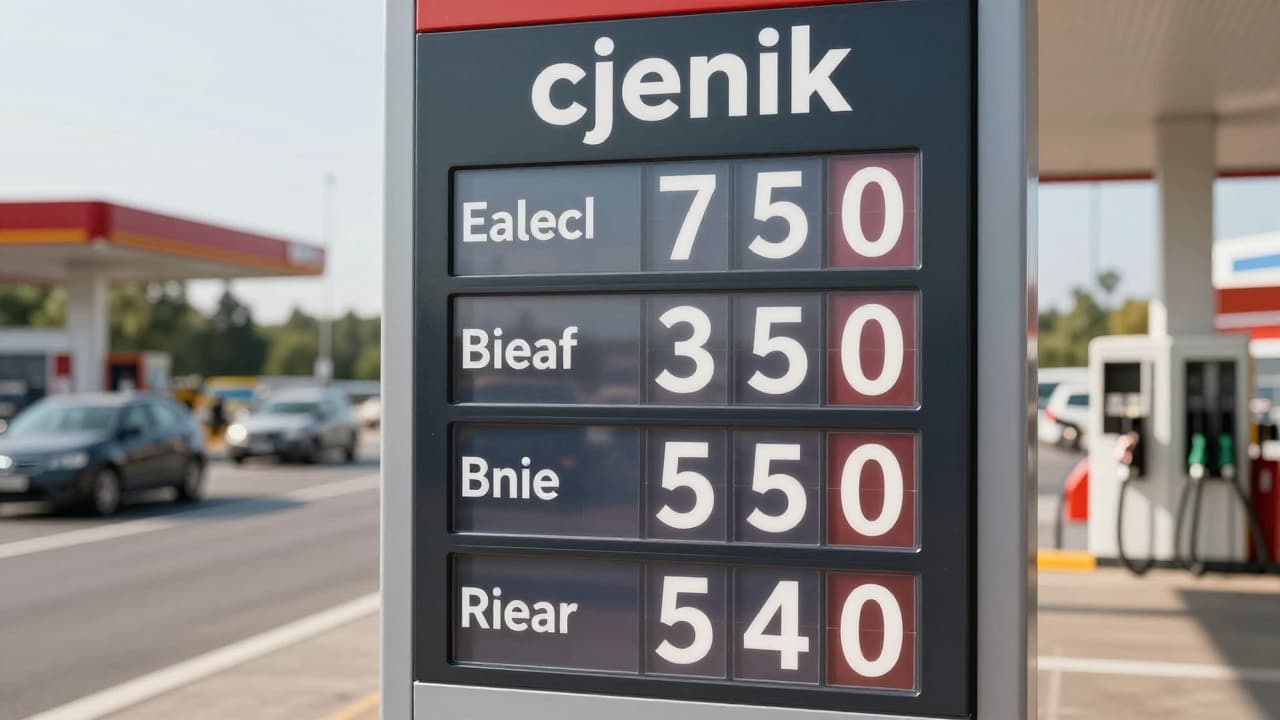 Cjenik goriva na benzinskoj postaji