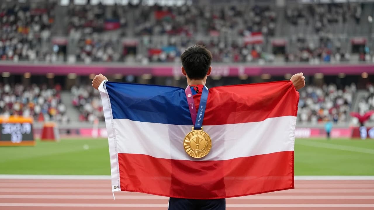 Atletičarka trči stazom