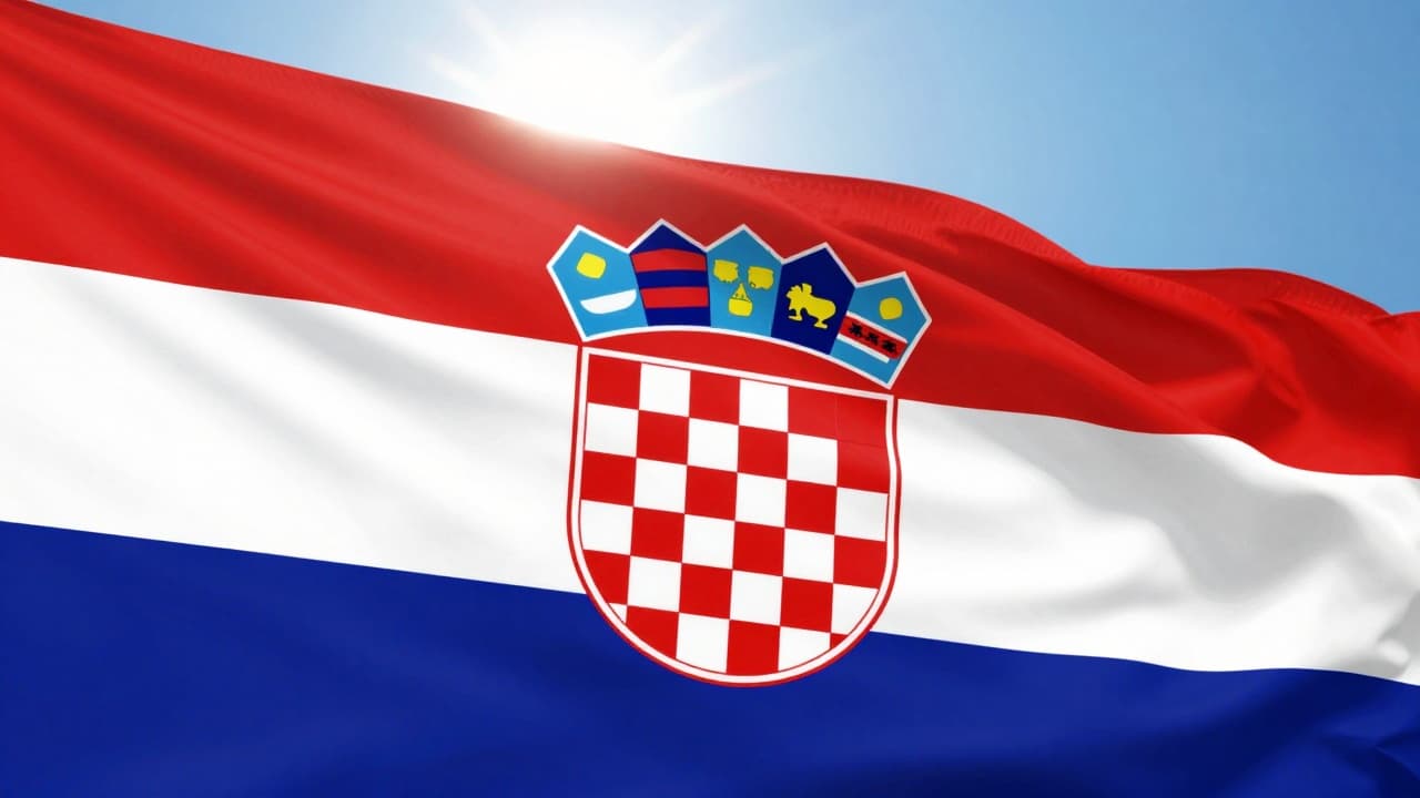 Hrvatska zastava na nebu