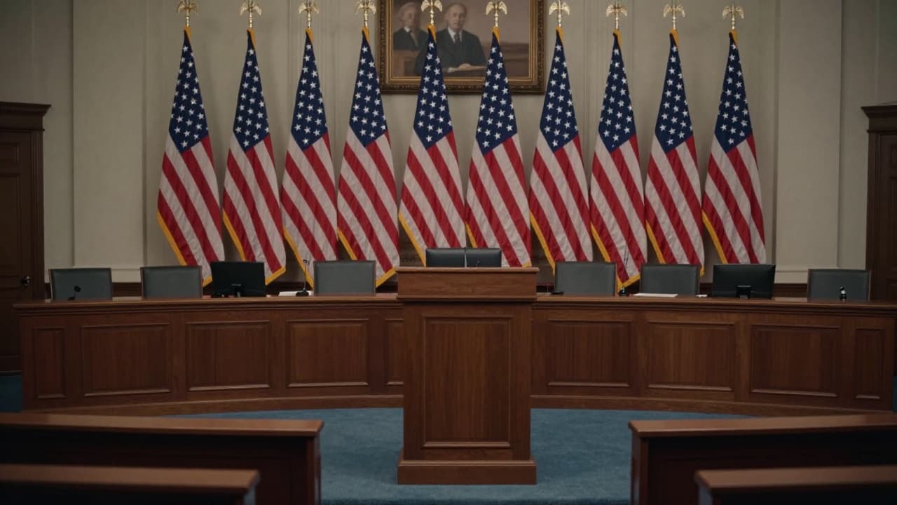 Senatorka govori na tribini