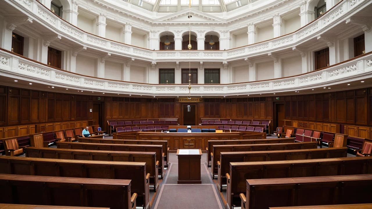 Prazna dvorana australskog parlamenta