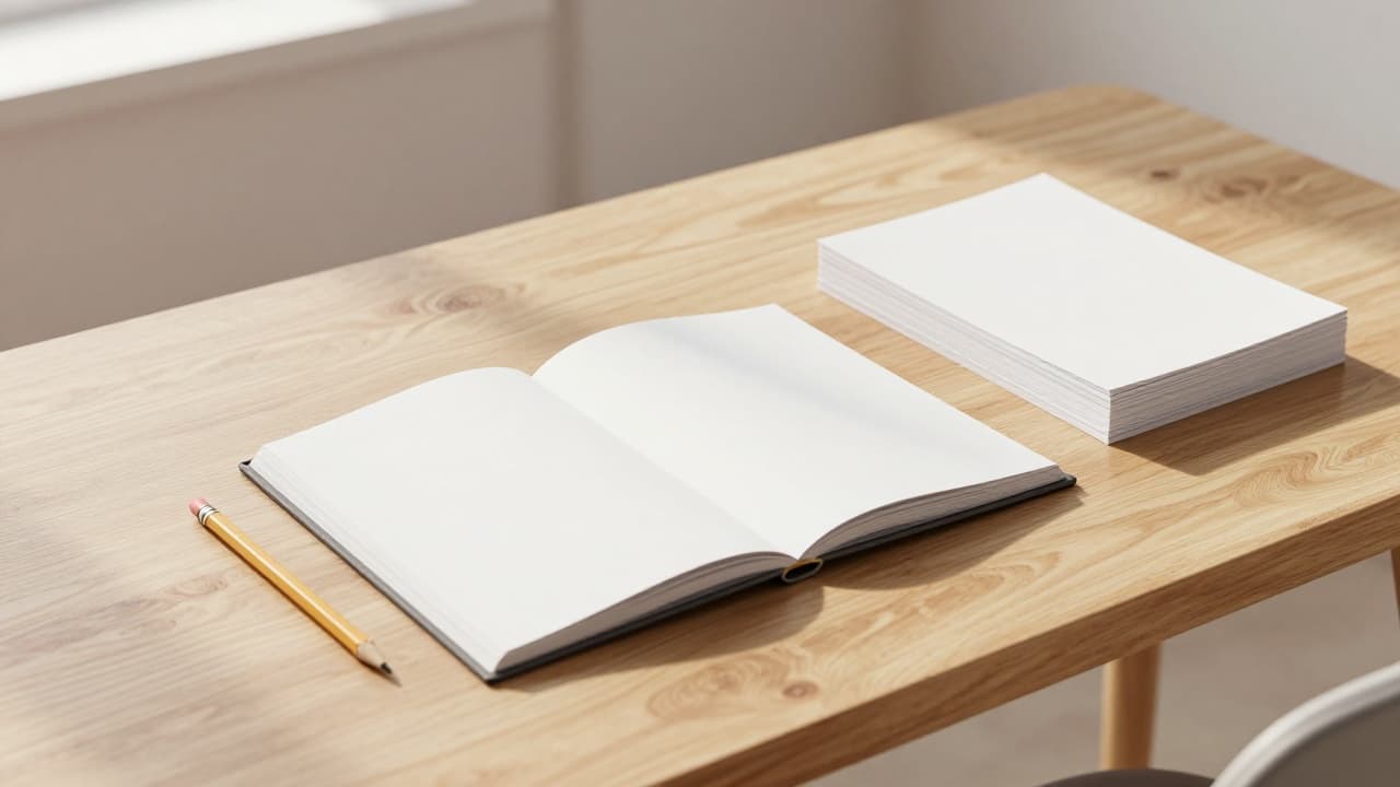 Notebook open on the table