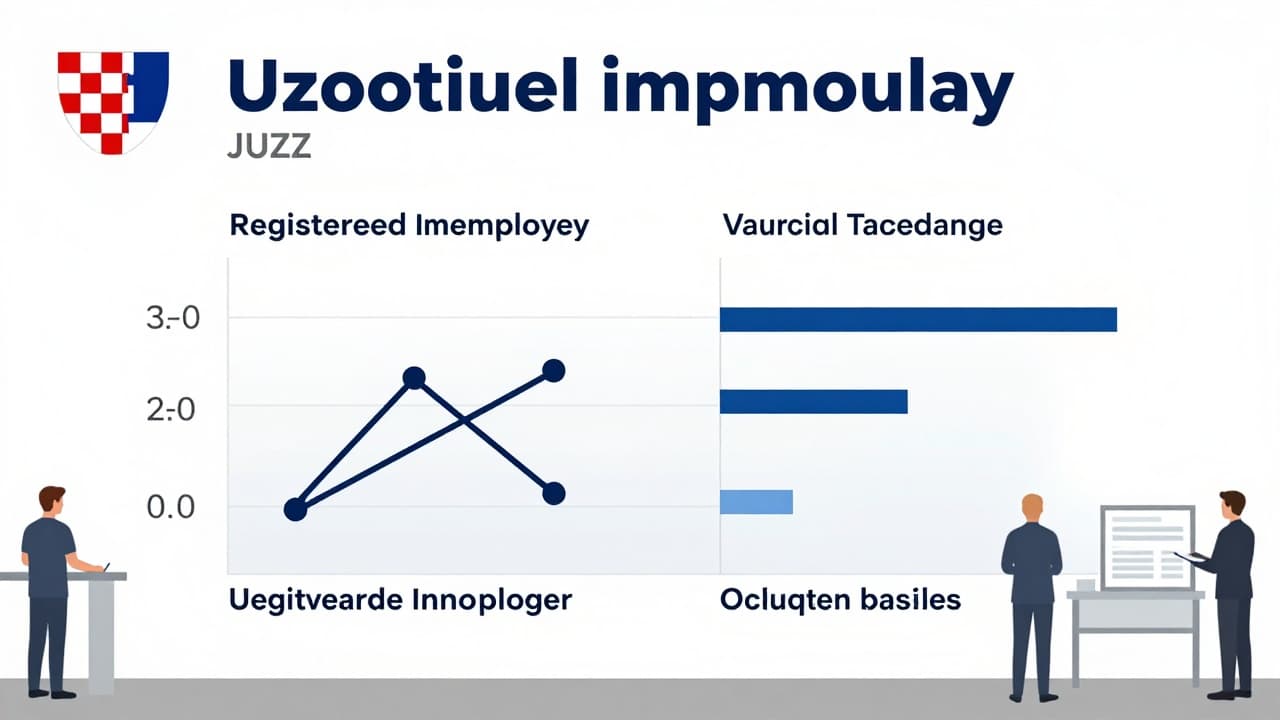 Infographic with HZZ data on unemployment