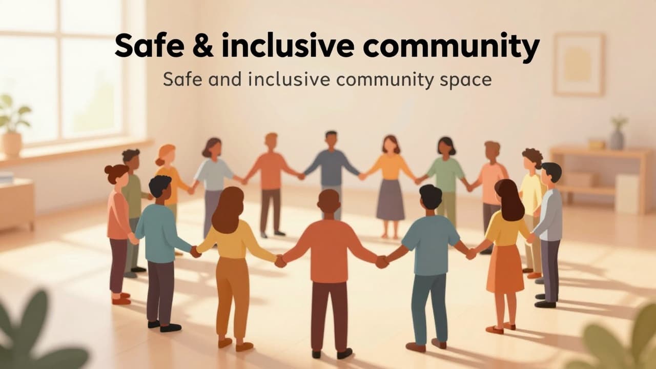People in a support circle